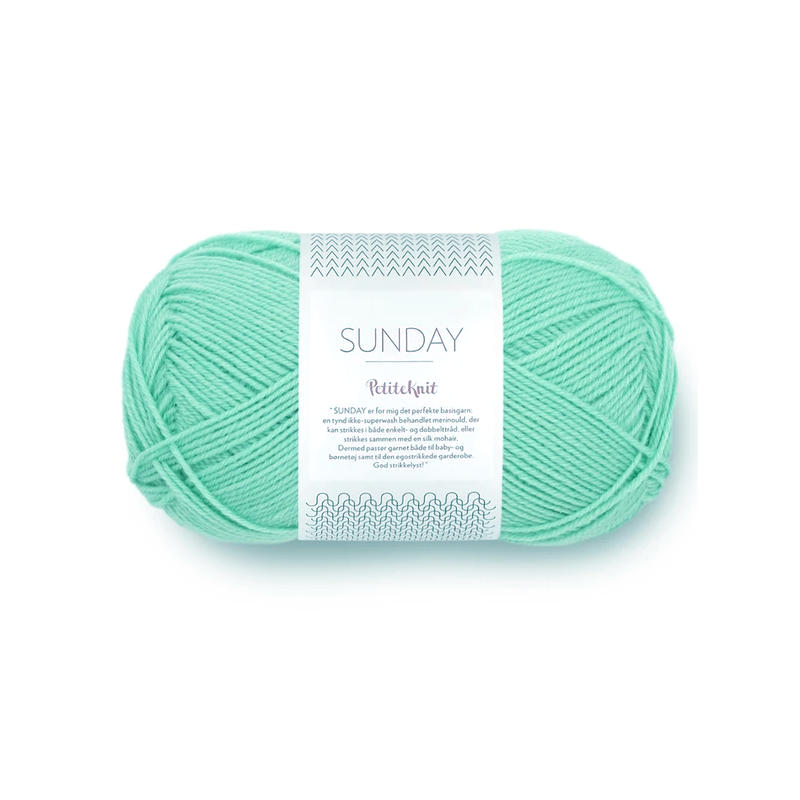 Sunday 7723 Mint  Petite Knit Sandnes Garn