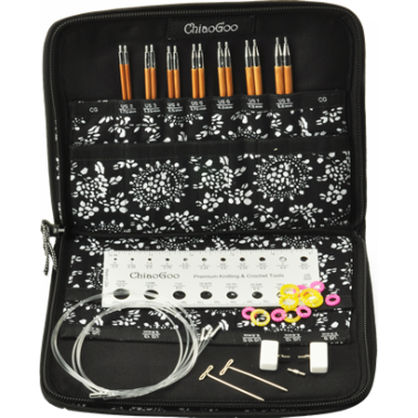 Chiaogoo - Spin I/C Set 4" (10cms) or 5" (12cms) - KIT SMALL - Bamboo interchangeable needles