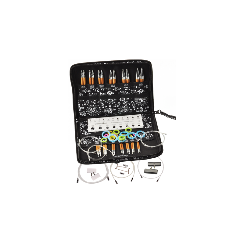 Chiaogoo - Spin I/C Set 4" (10cms) ó 5" (12cms) - KIT Completo - Agujas Circulares Bambú intercambiables