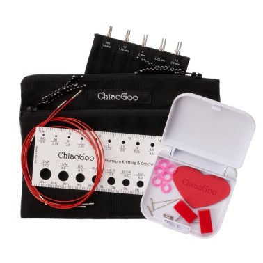 Chiaogoo - Twist Red Lace I/C Set  5" (12cms) - KIT MINI - Metal interchangeable needles