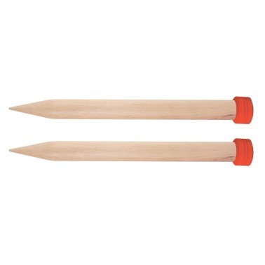 Knit Pro - JUMBO- Agujas rectas de madera de 33 cm