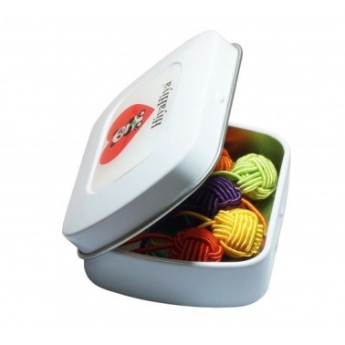 Hiya Hiya -  Notion Tin with Yarn Ball Stitch Markers