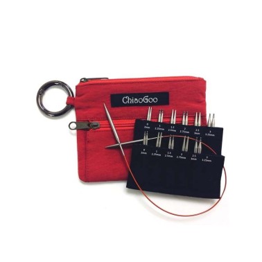 Chiaogoo - Twist SHORTIES Mini Set 2" (5cms) ó 3" (8cms) -   Aiguilles circulaires interchangeables